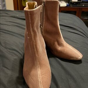 Talbots Velvet Ankle Boots - Blush
